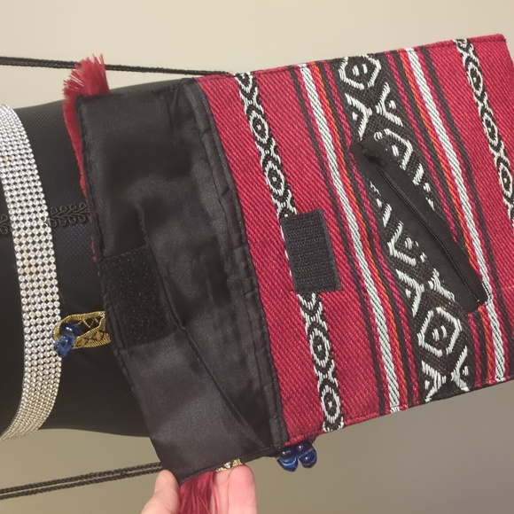 Authentic Peruvian Square Shaped Satchel/Crossbody Handbag Purse - Picture 7 of 12